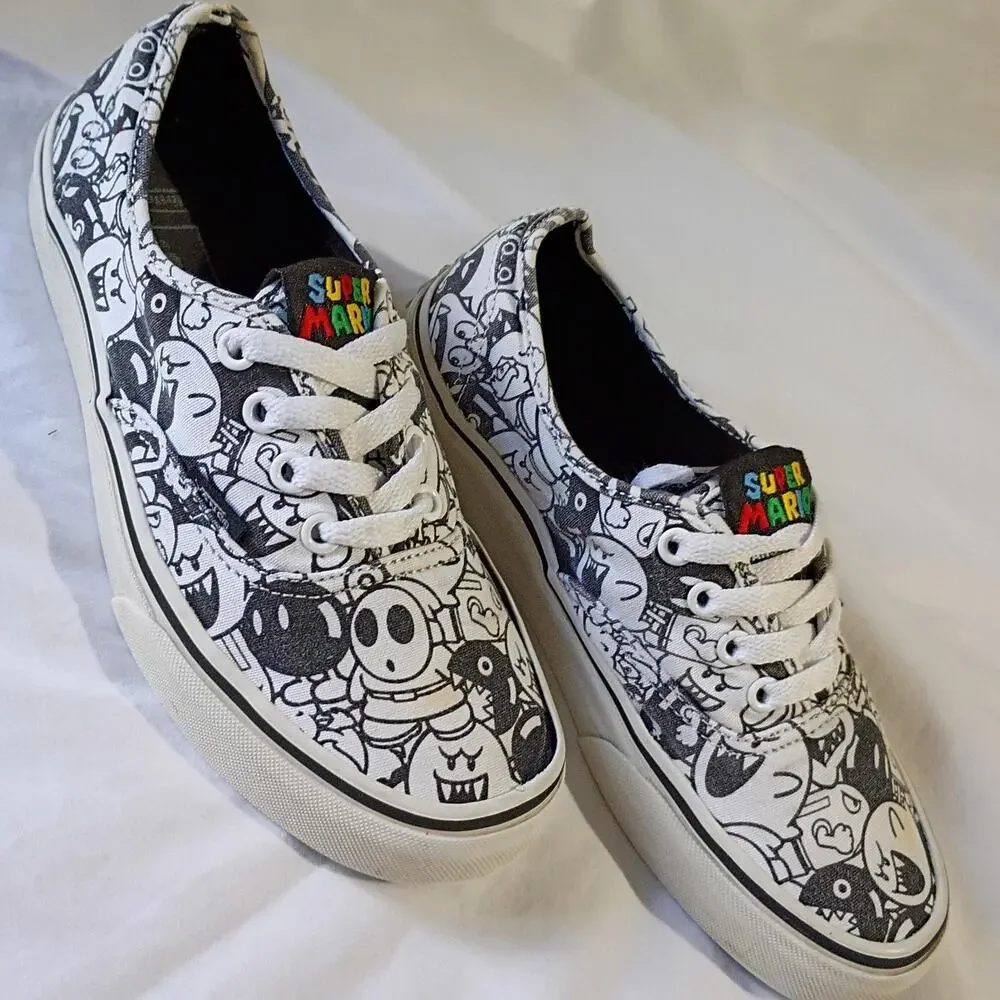 Vans Nintendo Super Mario Bros Villains Game Over Sneakers W7 M5.5 Canvas Skate - Picture 10 of 15